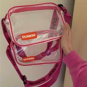 DUNKIN Clear Pink Crossbody Bags